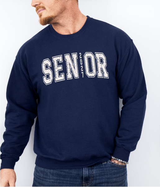 Senior 2027 Vintage Collegiate Sweatshirt | Class of 2027 Crewneck