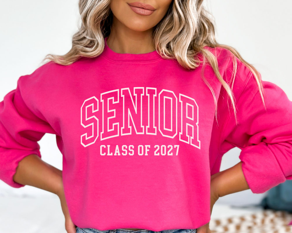 Senior Class of 2027 Sweatshirt | Varsity Graduation Crewneck | Cozy Senior Year Sweatshirt