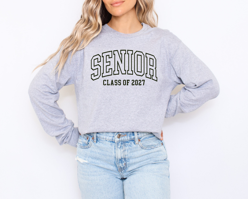 Senior Class of 2027 Sweatshirt | Varsity Graduation Crewneck | Cozy Senior Year Sweatshirt
