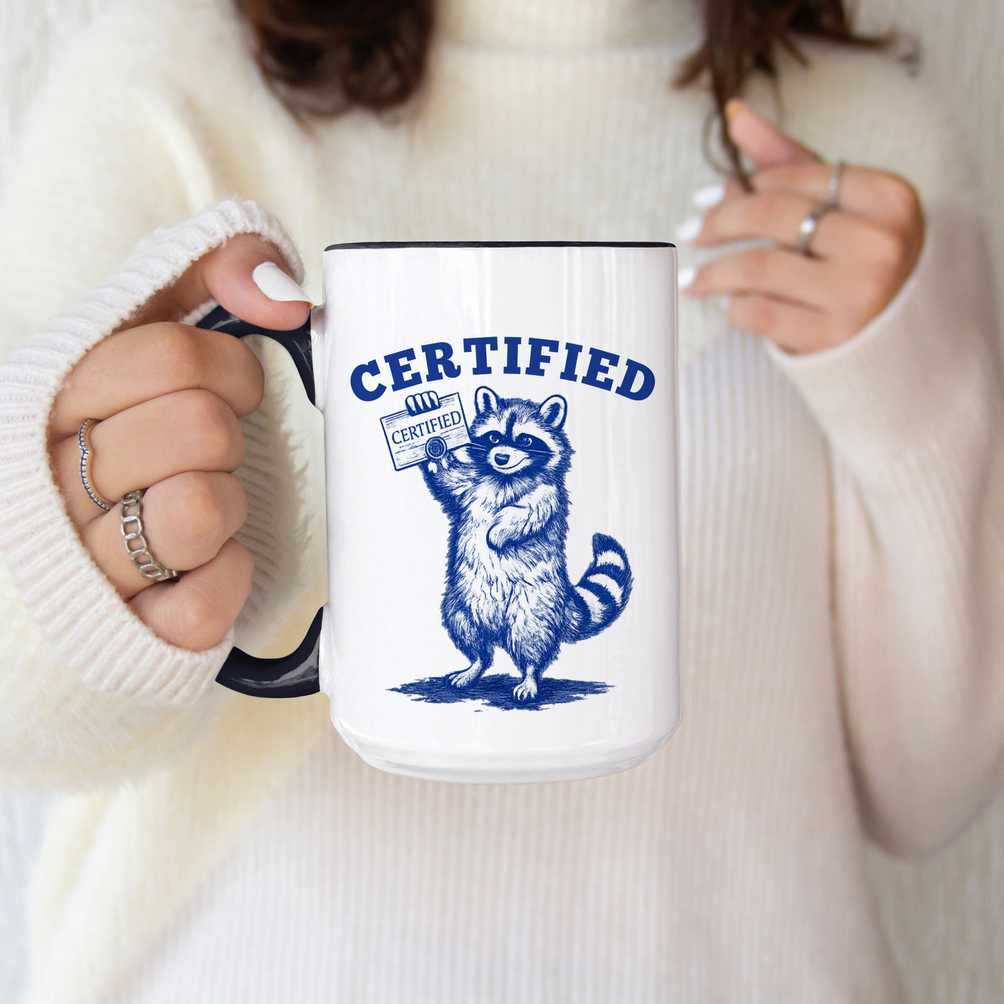 Certified Trash Panda Mug | Funny Raccoon Coffee Mug | Professional Snack Inspector Gift