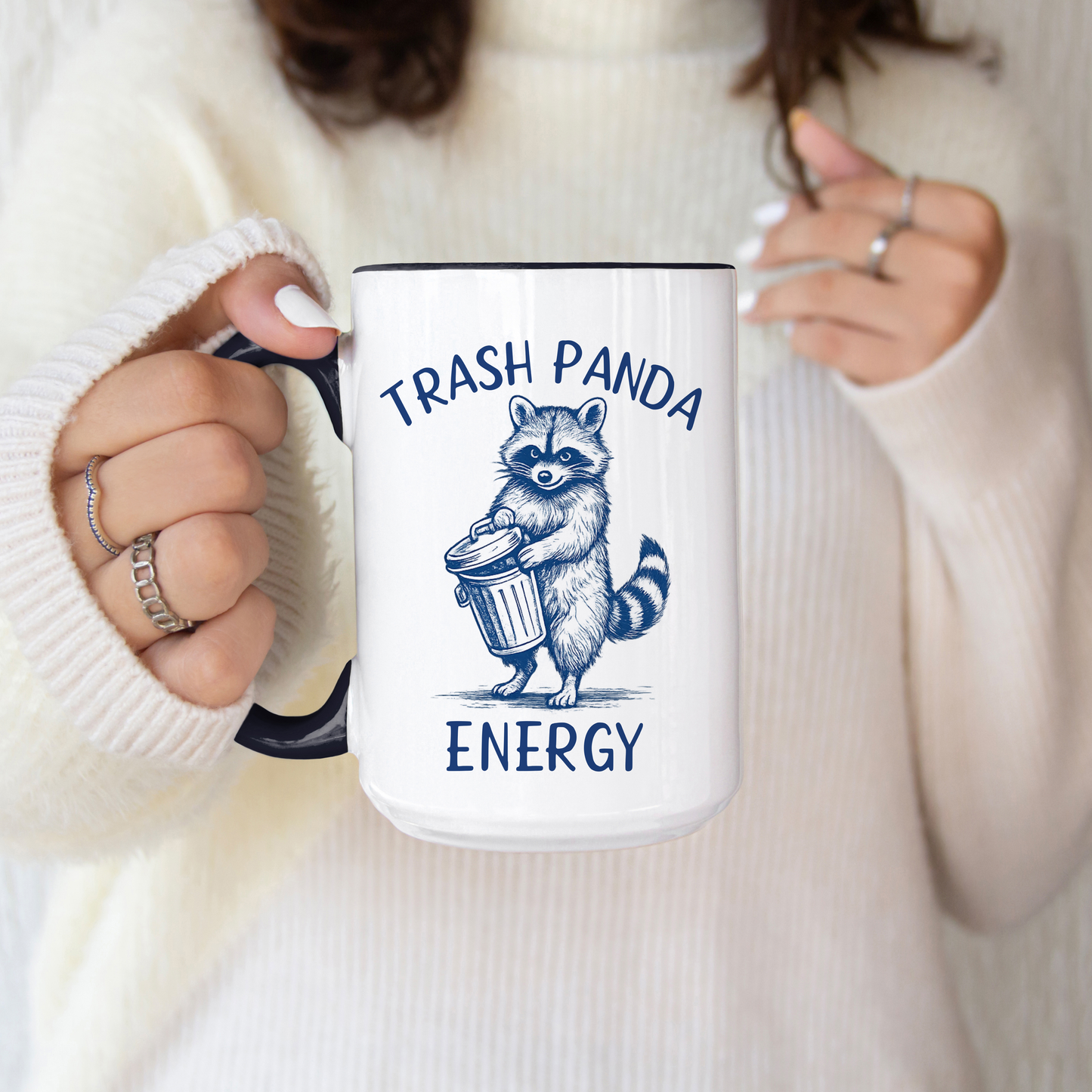 Trash Panda Energy Mug | Funny Raccoon Coffee Mug | Cute Coffee Lover Gift