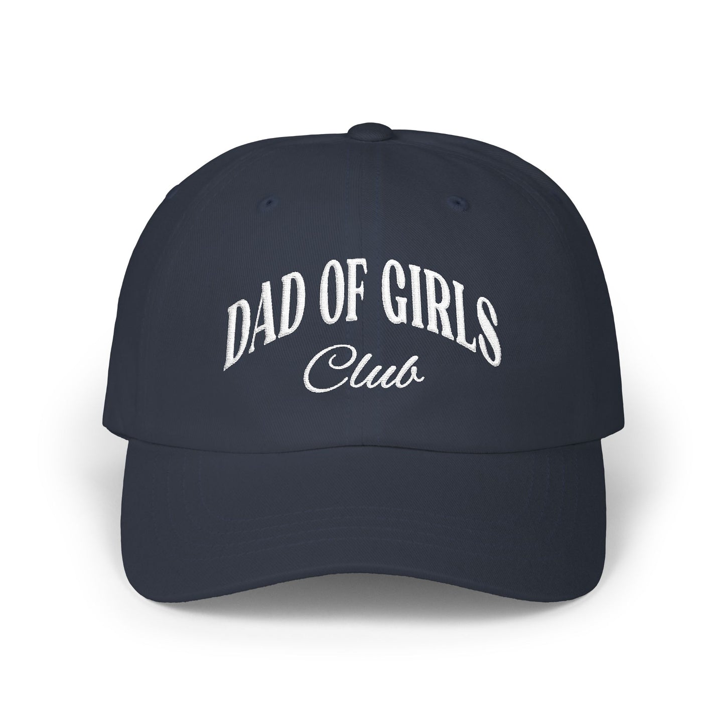 Dad of Girls Club Embroidered Navy Hat Father's Day Gift Premium Embroidery