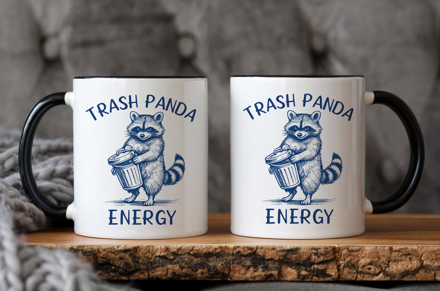 Trash Panda Energy Mug | Funny Raccoon Coffee Mug | Cute Coffee Lover Gift