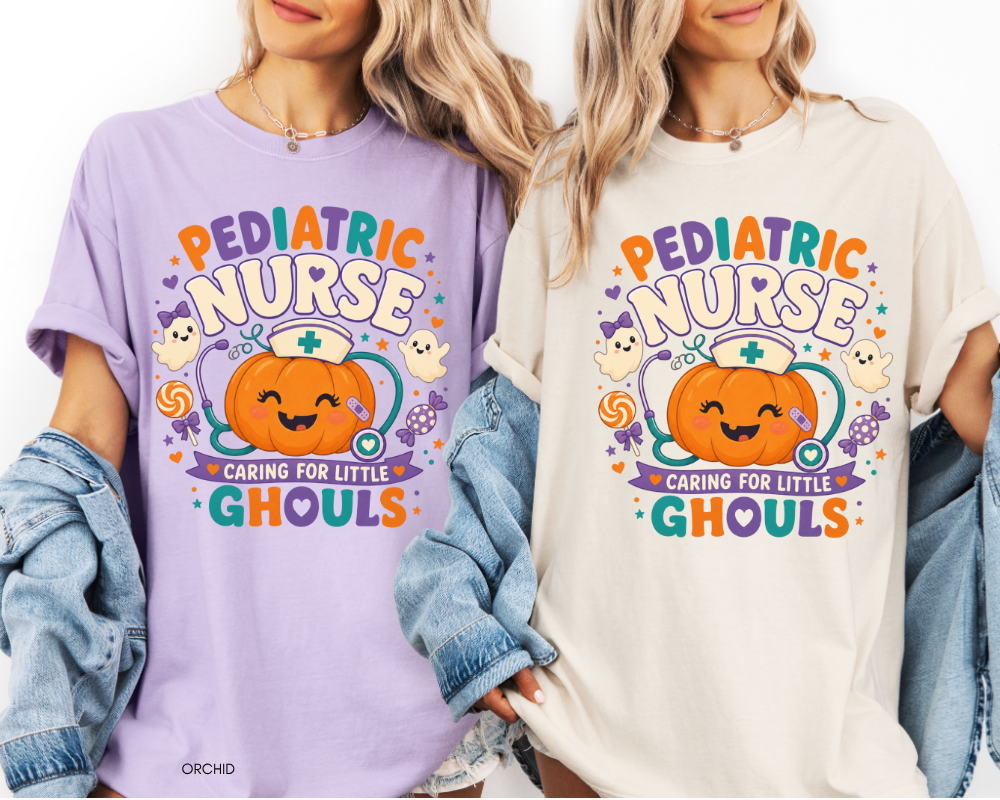 Pediatric Nurse Caring for Little Ghouls Halloween Shirt