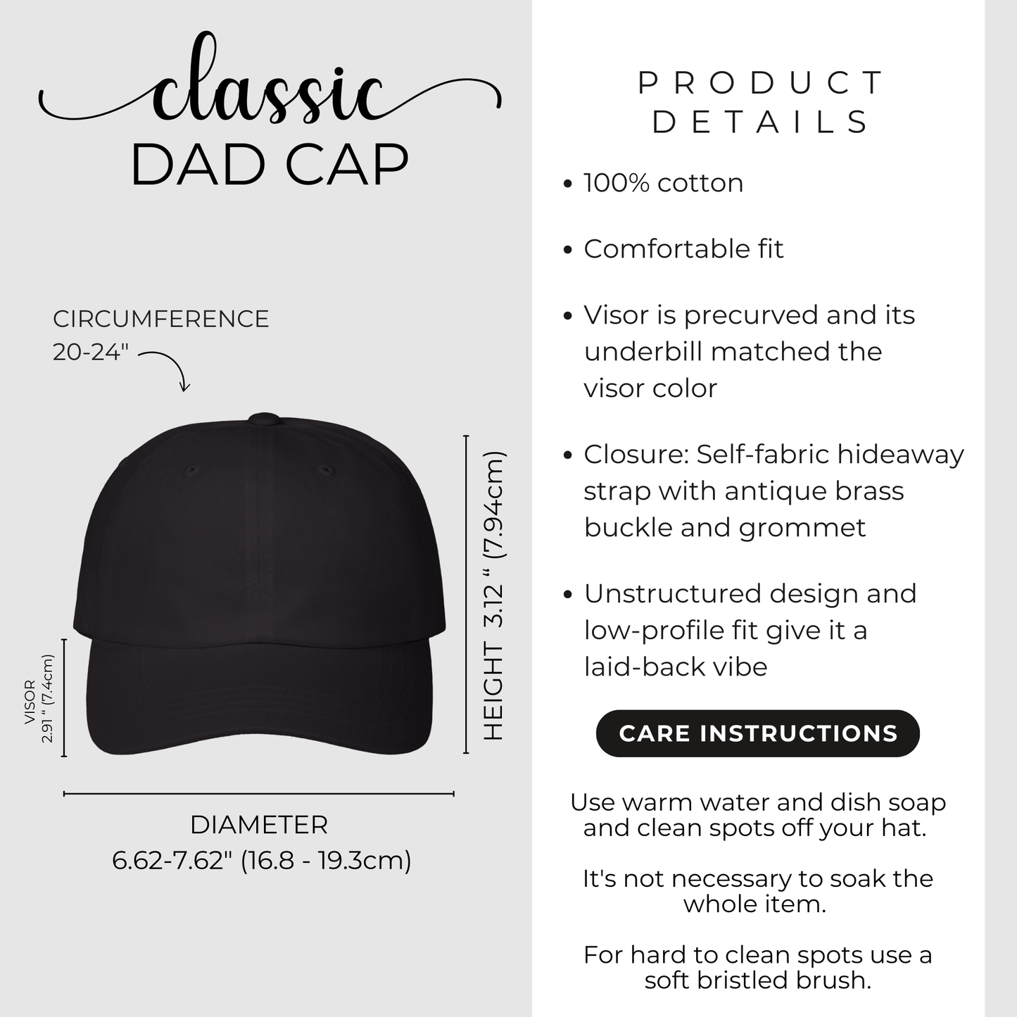 Dad of Girls Club Embroidered Hat | Premium Dad Cap | Father's Day Gift | Gift for Dads of Girls