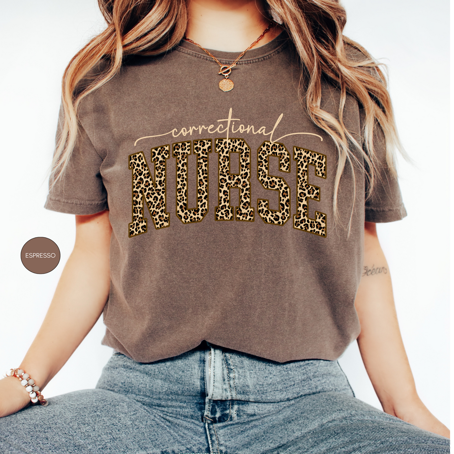Correctional Nurse Leopard Shirt | Nurse Pride Graphic Tee