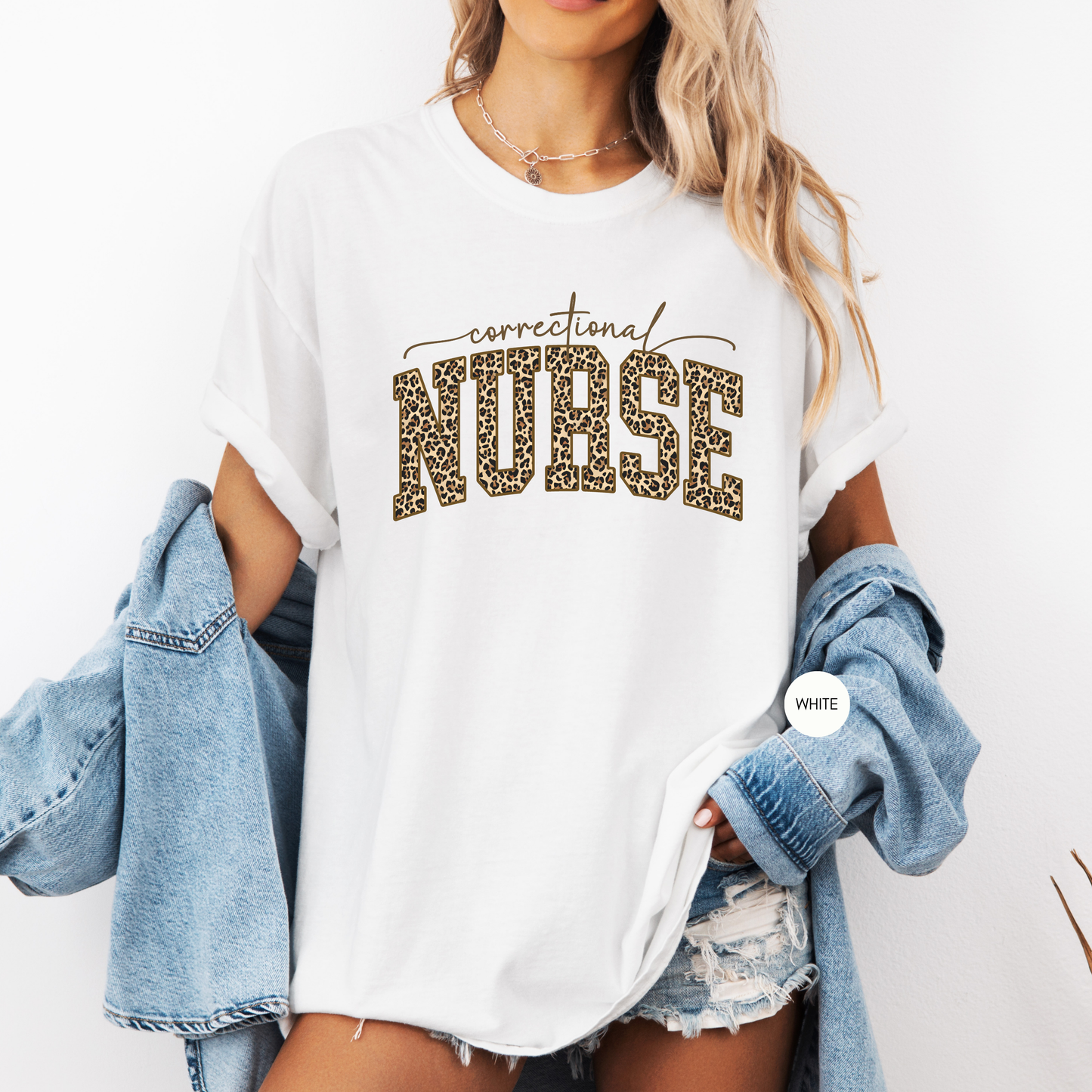 Correctional Nurse Leopard Shirt | Nurse Pride Graphic Tee