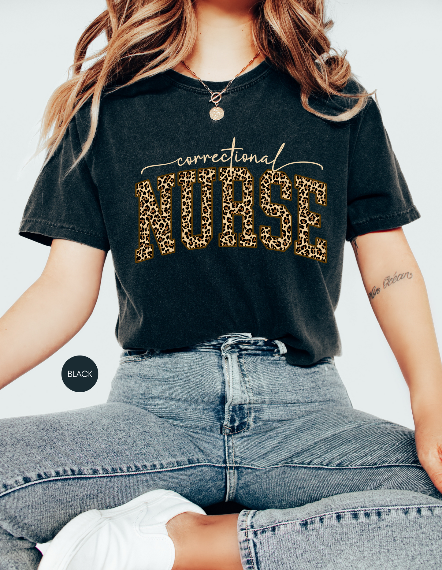 Correctional Nurse Leopard Shirt | Nurse Pride Graphic Tee