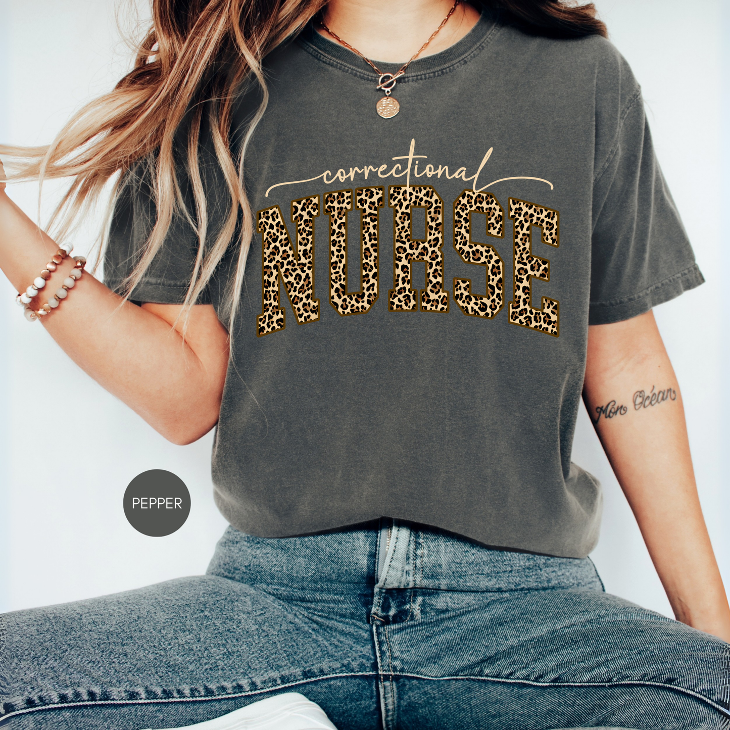 Correctional Nurse Leopard Shirt | Nurse Pride Graphic Tee
