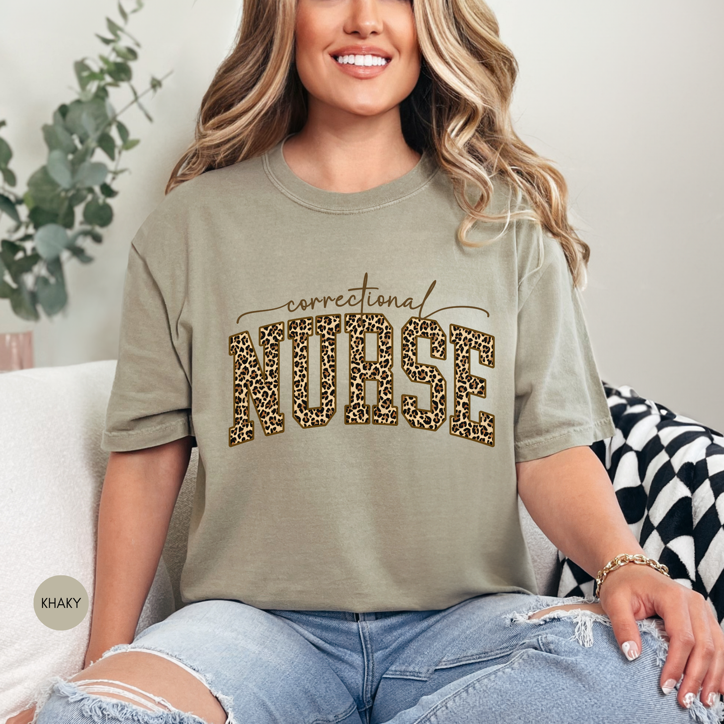 Correctional Nurse Leopard Shirt | Nurse Pride Graphic Tee