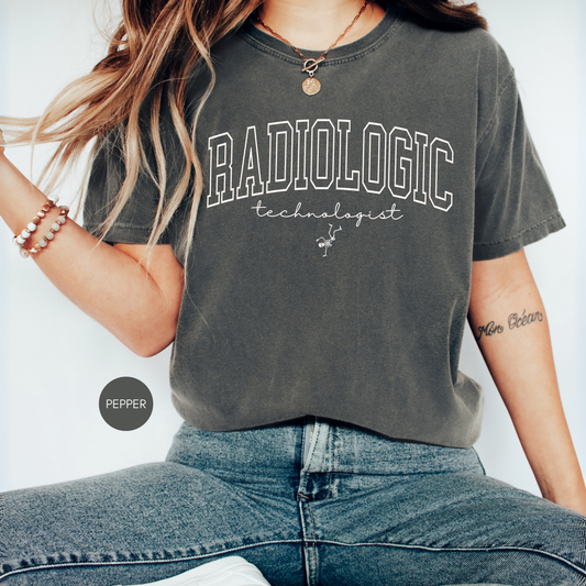 Radiologic Technologist graphic shirt in pepper color unisex tee for X-ray tech women gift