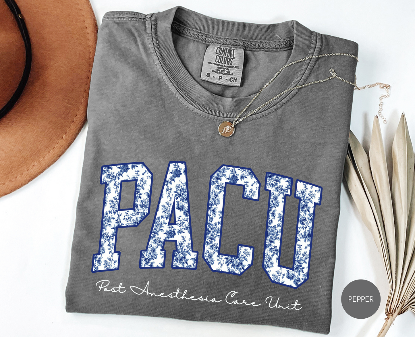 PACU Nurse Shirt – Post Anesthesia Care Unit Floral Varsity Tee