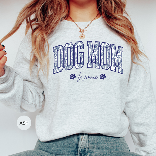 Personalized Dog Mom Sweatshirt with Dog Name