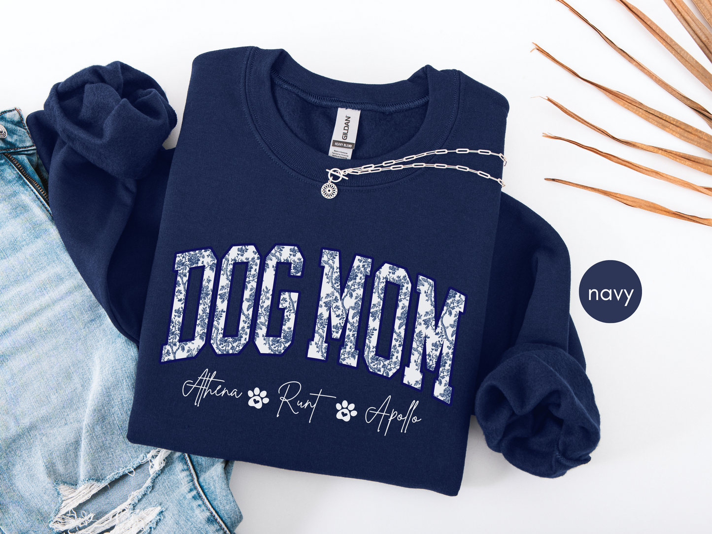 Personalized Dog Mom Sweatshirt with Dog Name