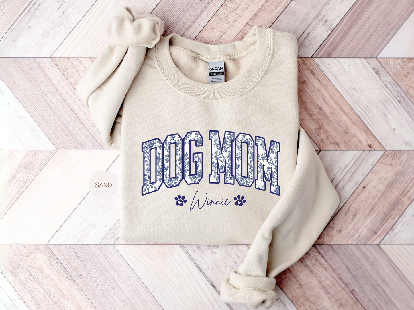 Personalized Dog Mom Sweatshirt with Dog Name