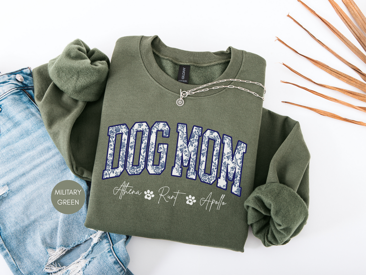 Personalized Dog Mom Sweatshirt with Dog Name