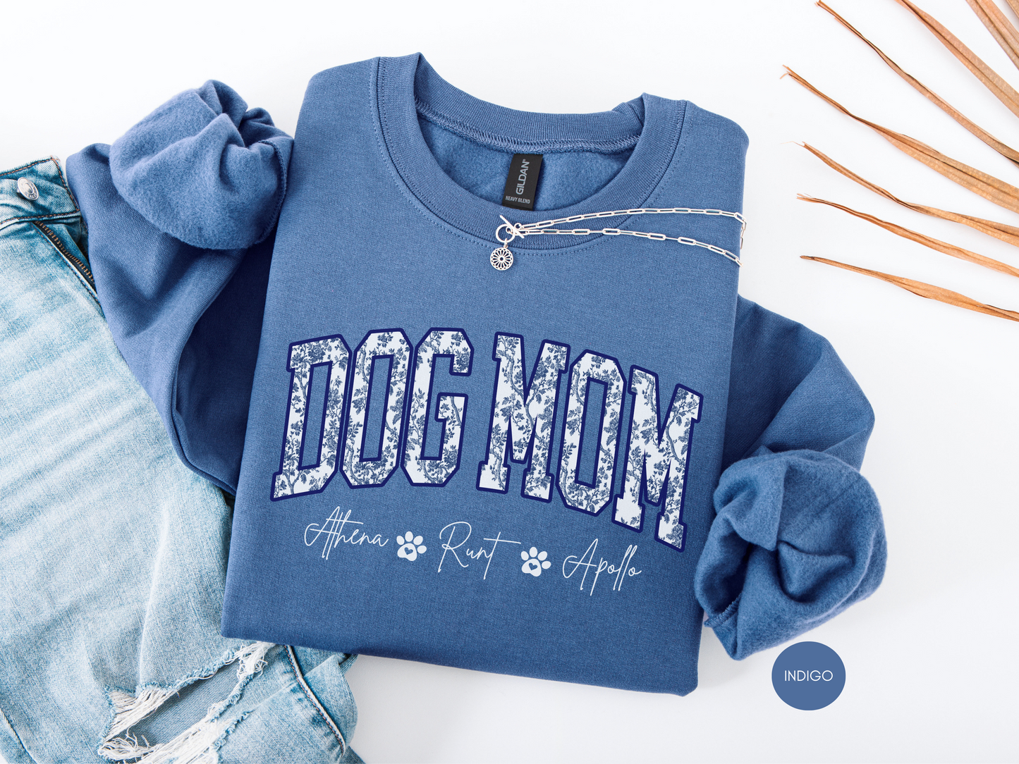 Personalized Dog Mom Sweatshirt with Dog Name