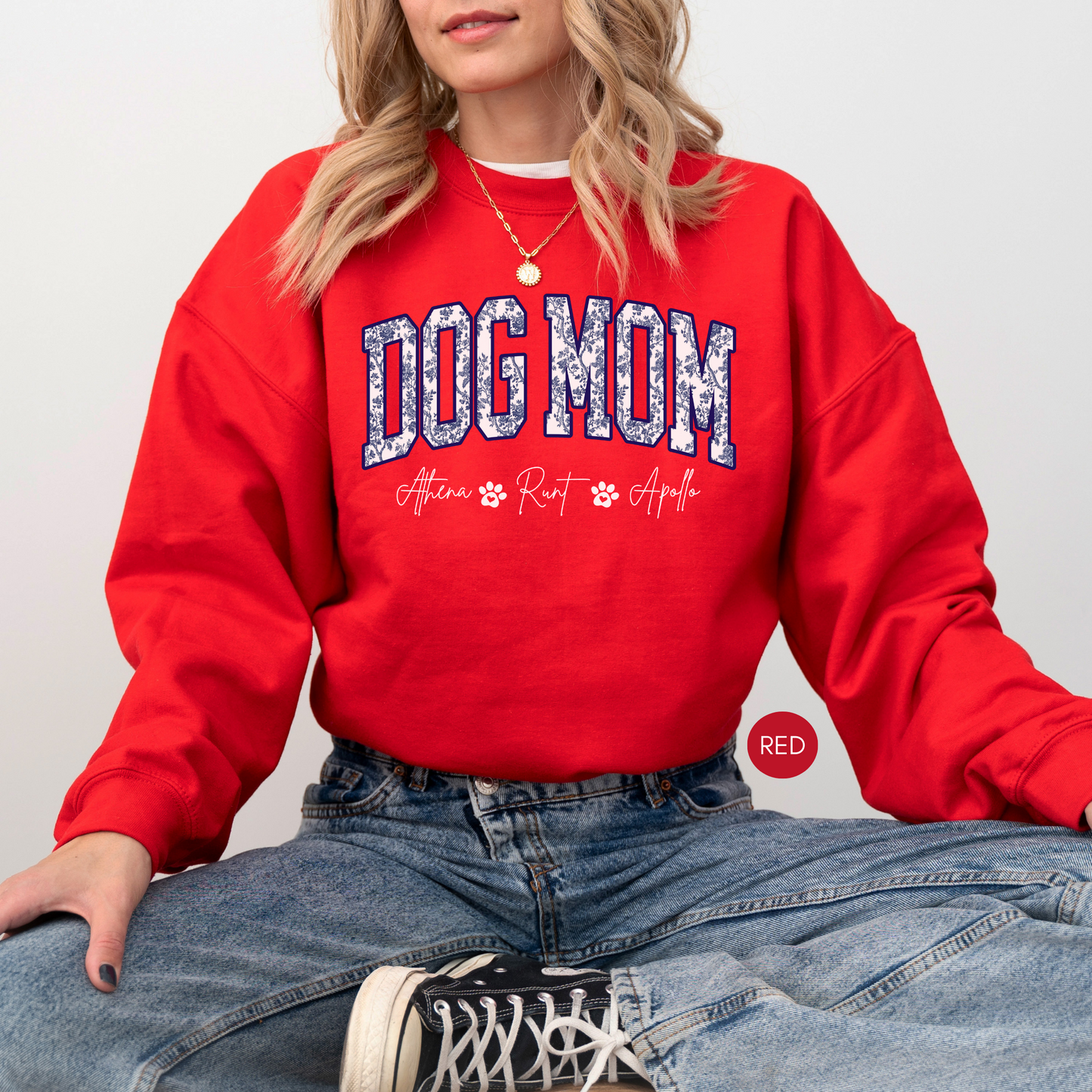 Personalized Dog Mom Sweatshirt with Dog Name
