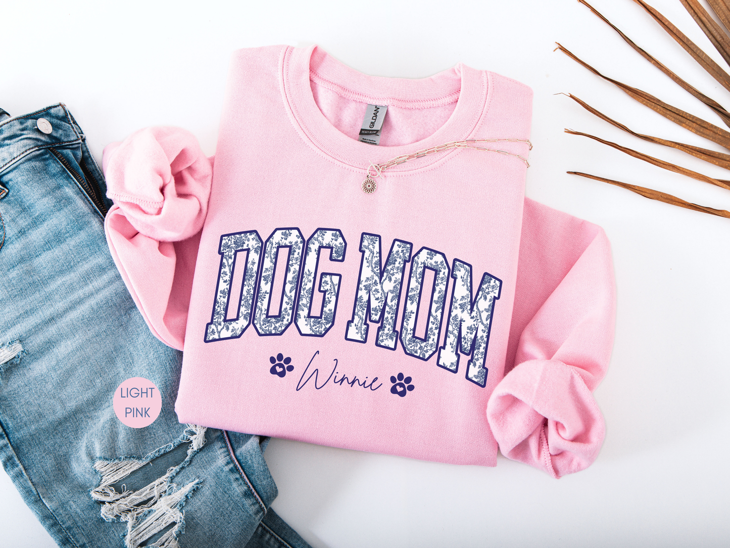 Personalized Dog Mom Sweatshirt with Dog Name