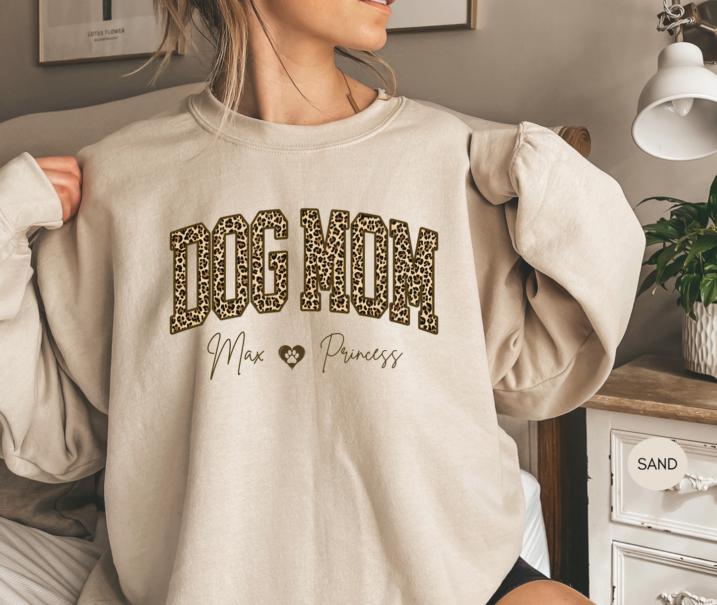 Personalized Dog Mom Sweatshirt with Dog Name | Cozy Crewneck