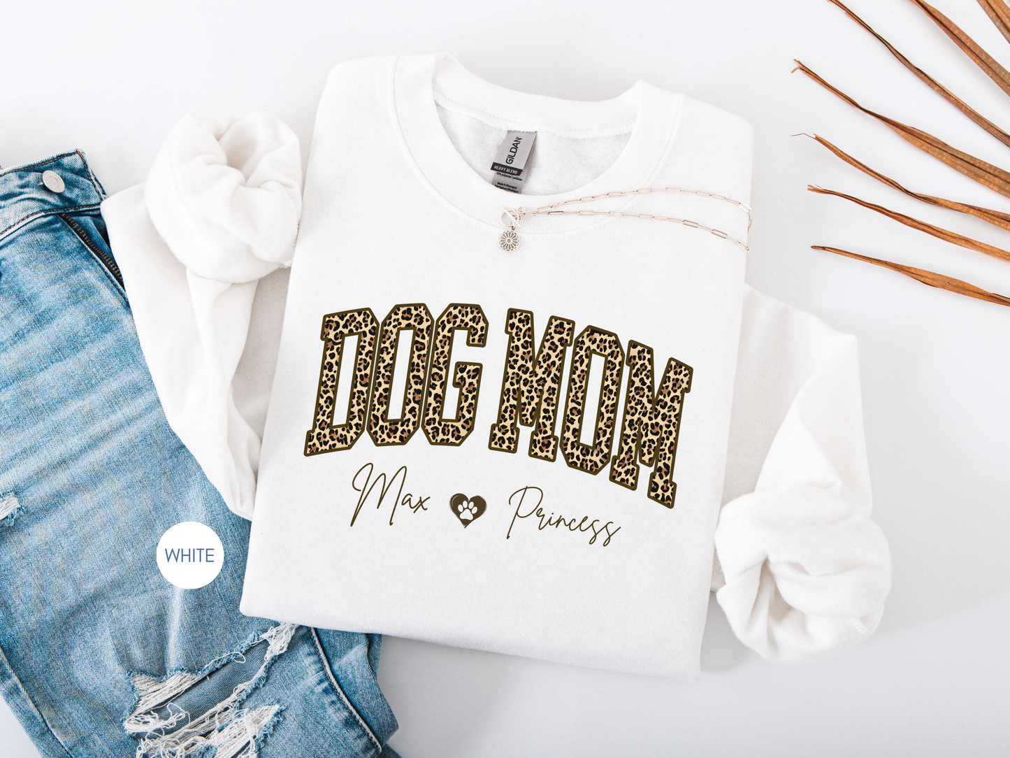 Personalized Dog Mom Sweatshirt with Dog Name | Cozy Crewneck