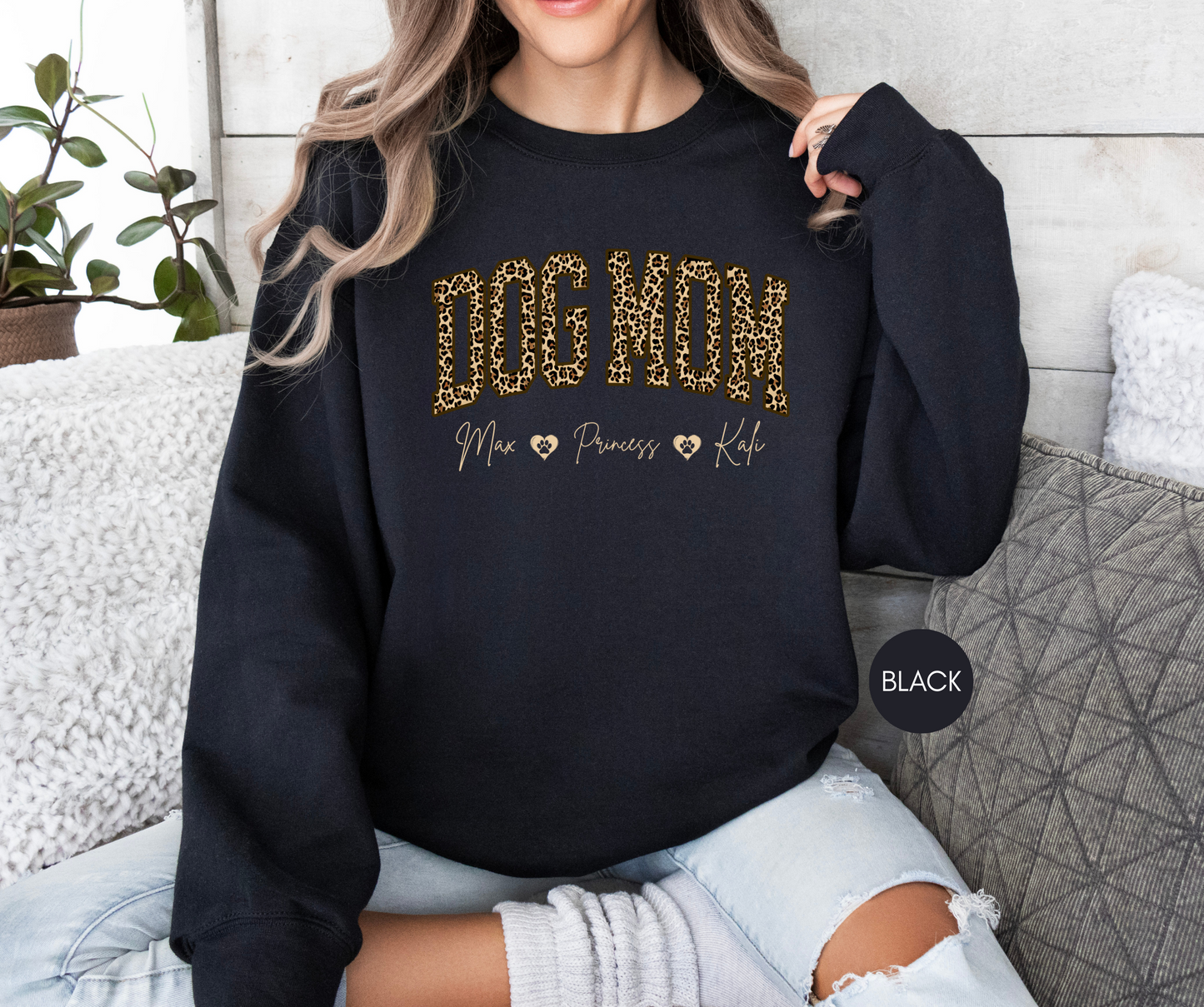 Personalized Dog Mom Sweatshirt with Dog Name | Cozy Crewneck