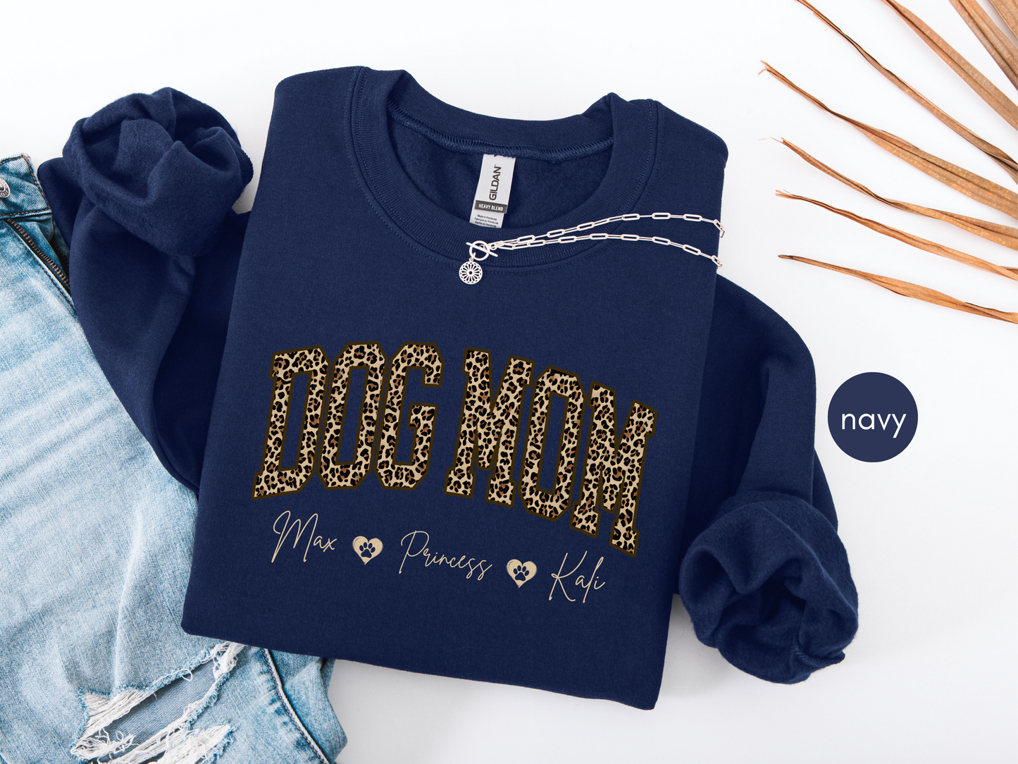 Personalized Dog Mom Sweatshirt with Dog Name | Cozy Crewneck