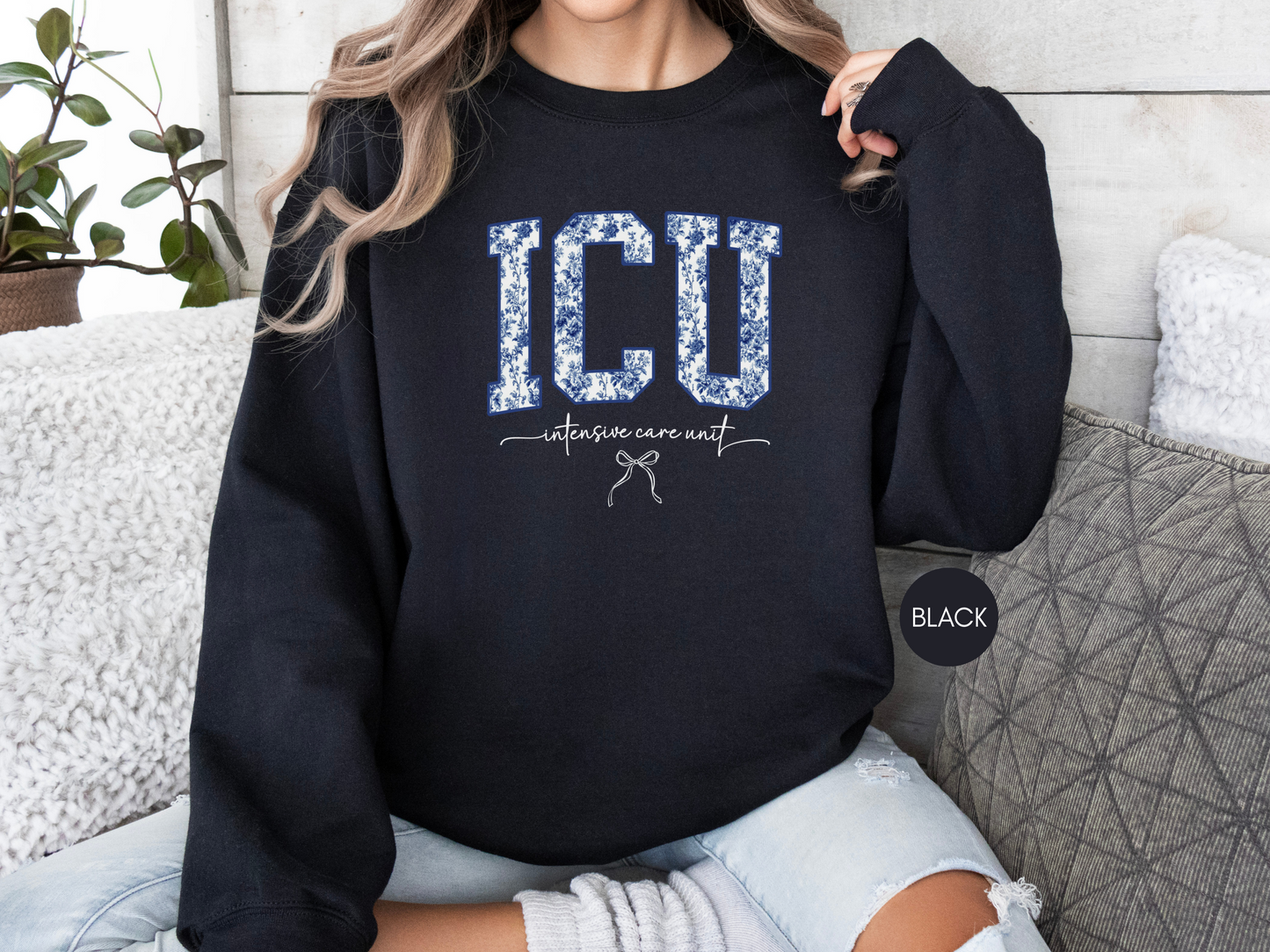 ICU Sweatshirt – Intensive Care Unit Nurse Crewneck | Healthcare Worker Gift