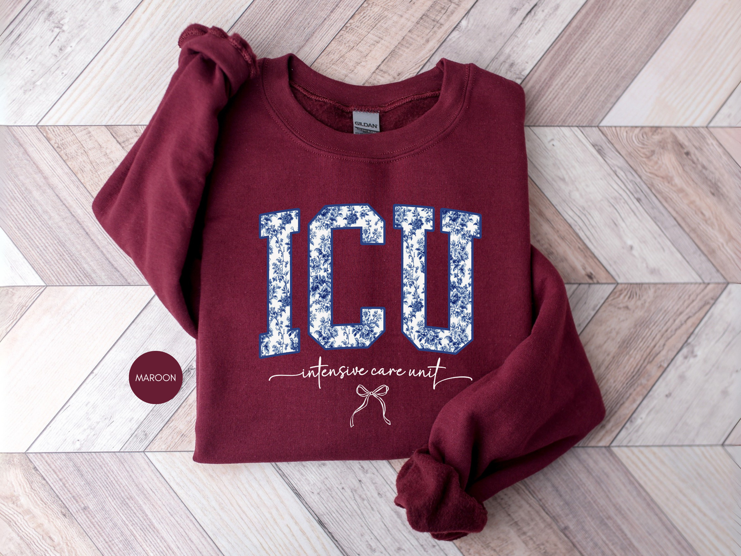 ICU Sweatshirt – Intensive Care Unit Nurse Crewneck | Healthcare Worker Gift
