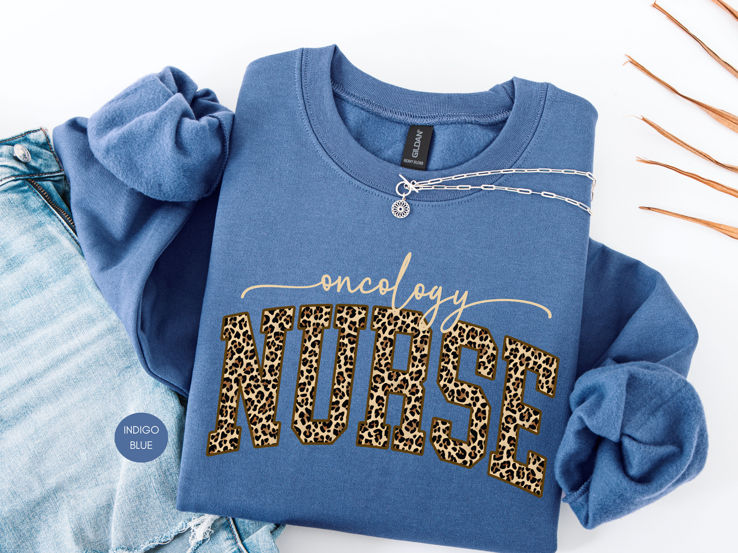 Oncology Nurse Leopard Sweatshirt – Trendy RN Gift