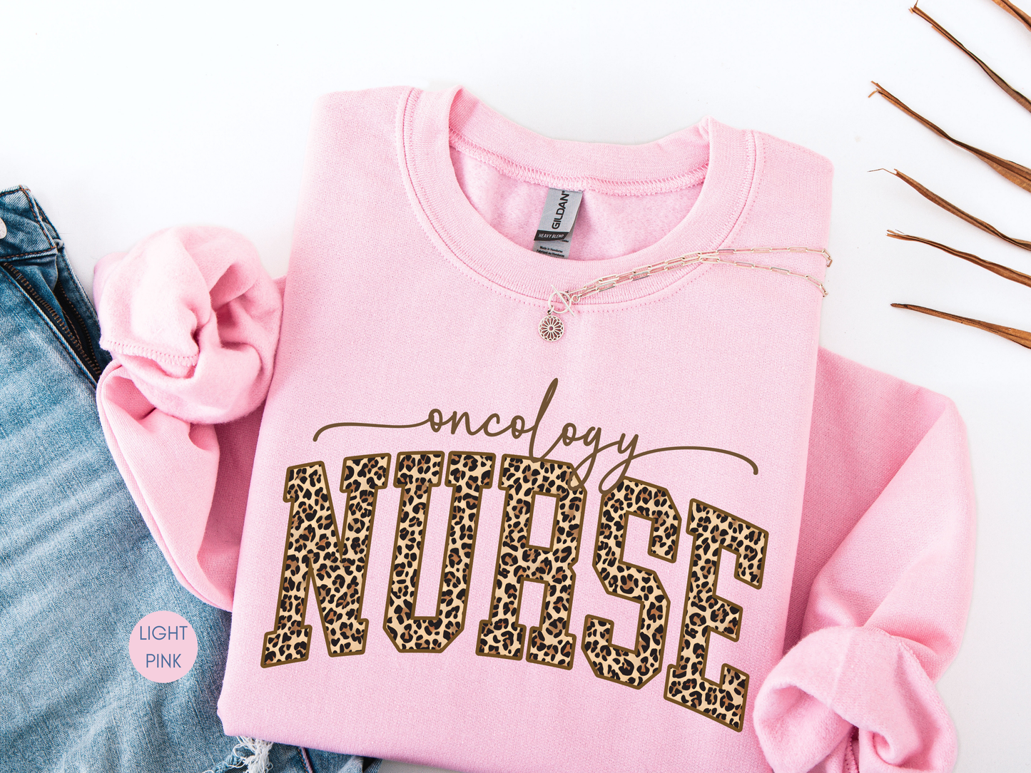 Oncology Nurse Leopard Sweatshirt – Trendy RN Gift