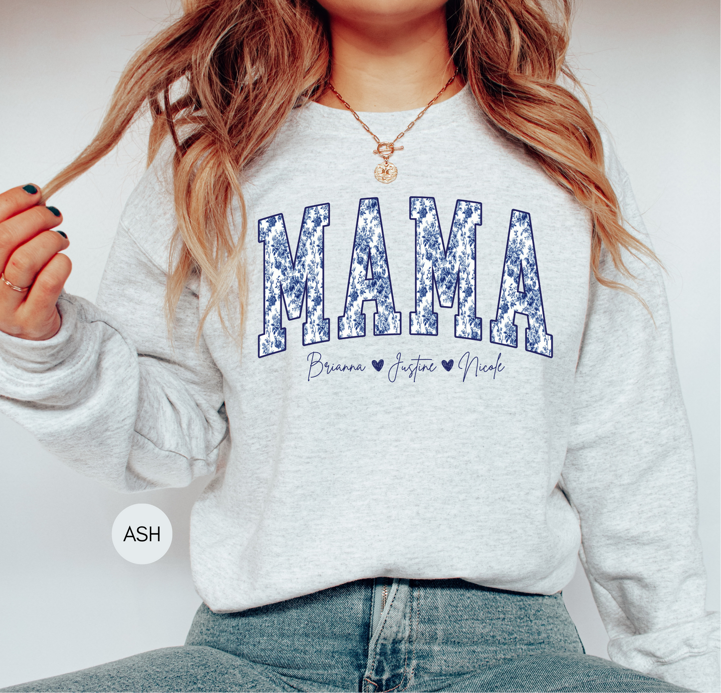 Custom Mama Sweatshirt with Kids Names | Mother’s Day Gift