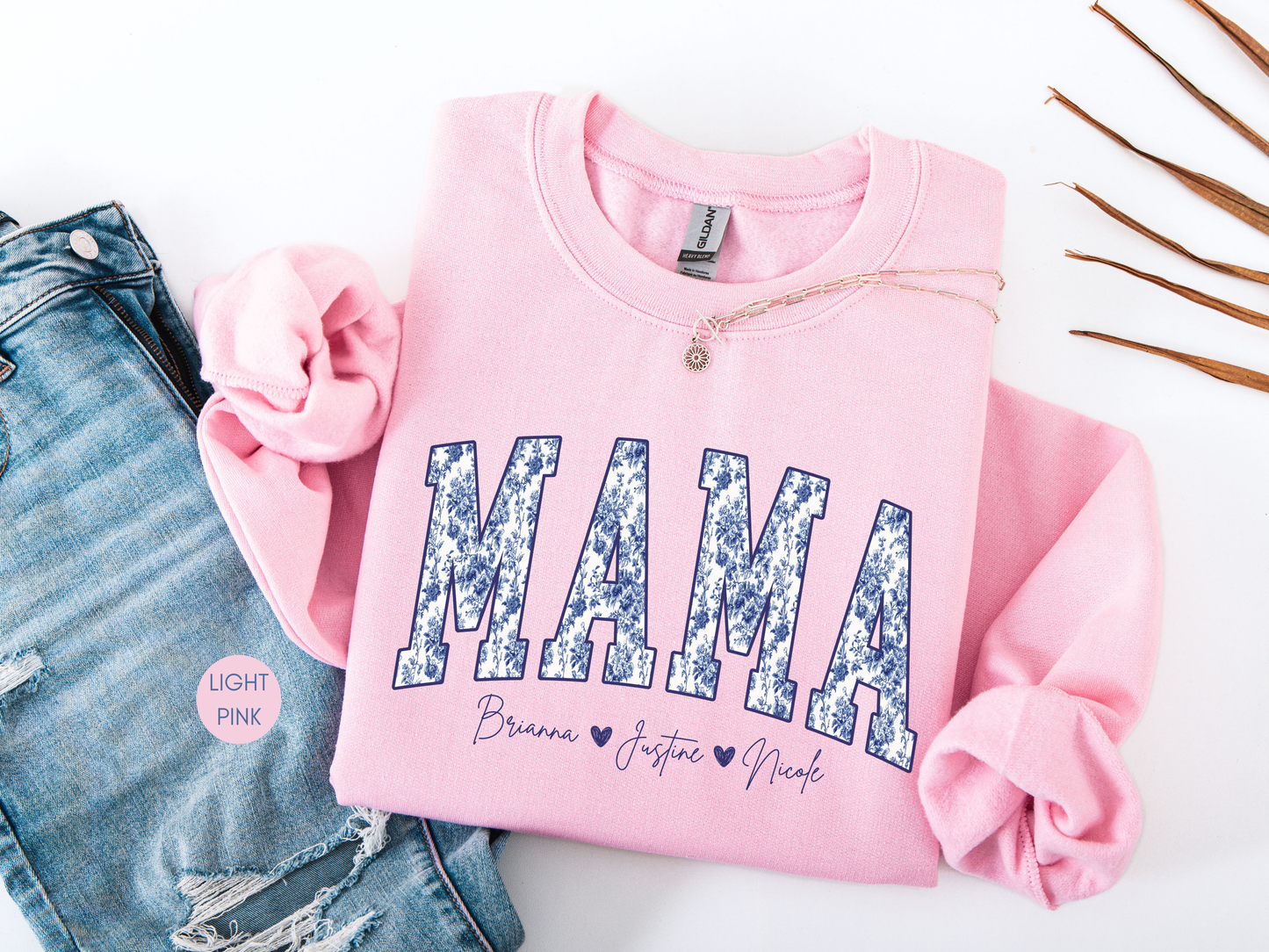 Custom Mama Sweatshirt with Kids Names | Mother’s Day Gift