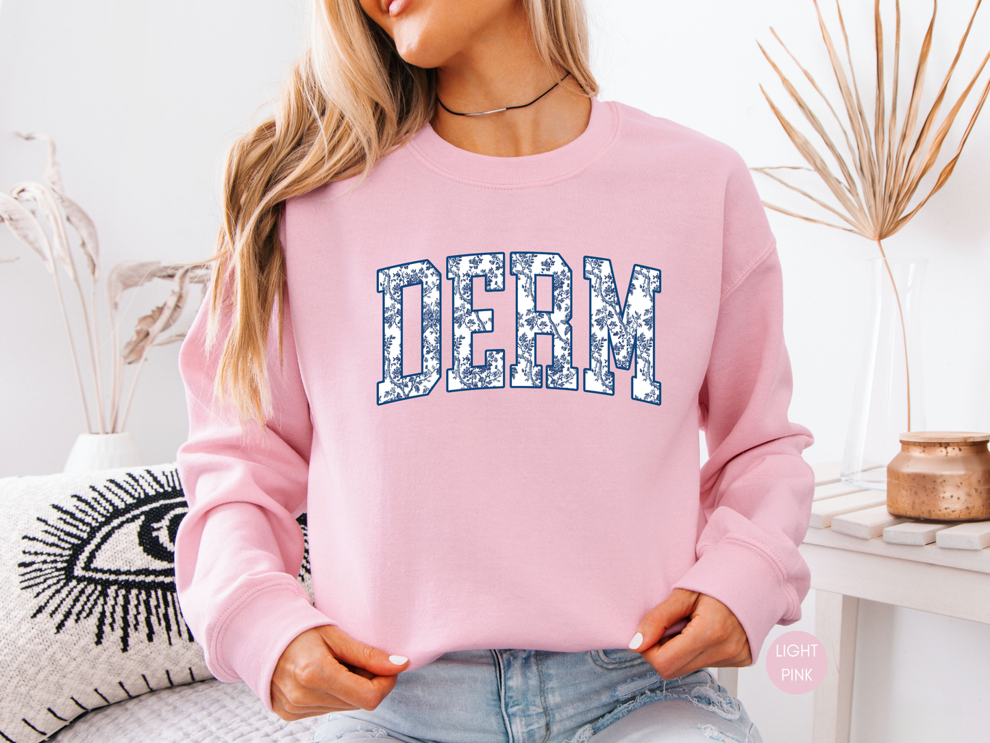 DERM Blue Toile Sweatshirt – Dermatology Nurse Gift