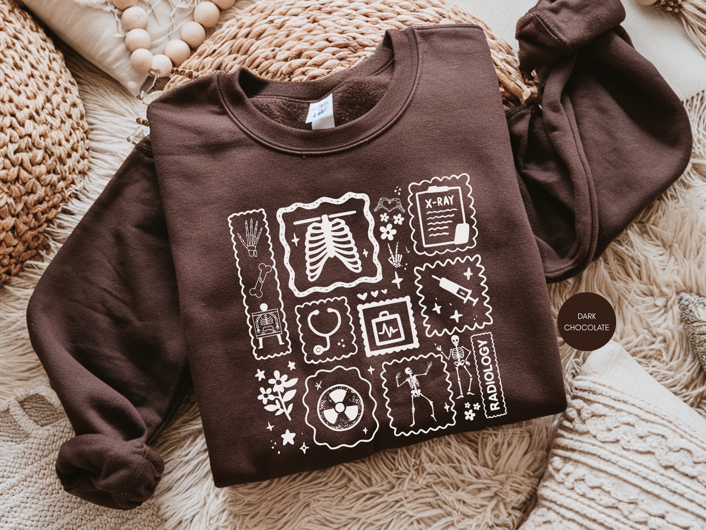 Radiology Icons Sweatshirt – Radiology Tech Crewneck