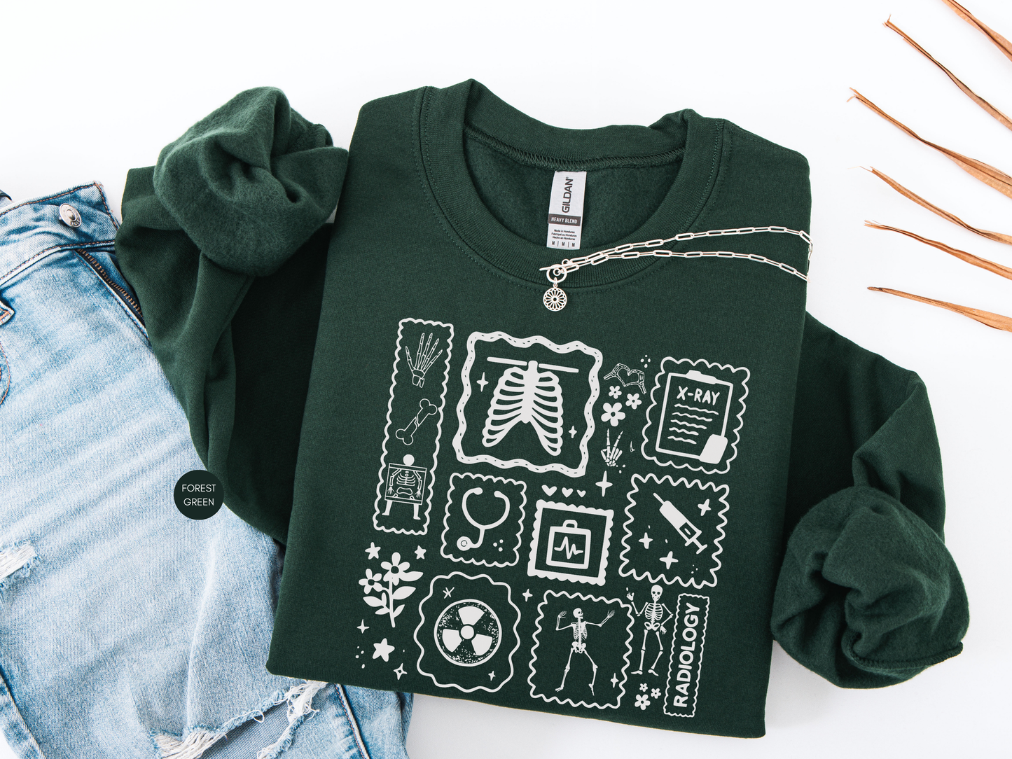 Radiology Icons Sweatshirt – Radiology Tech Crewneck