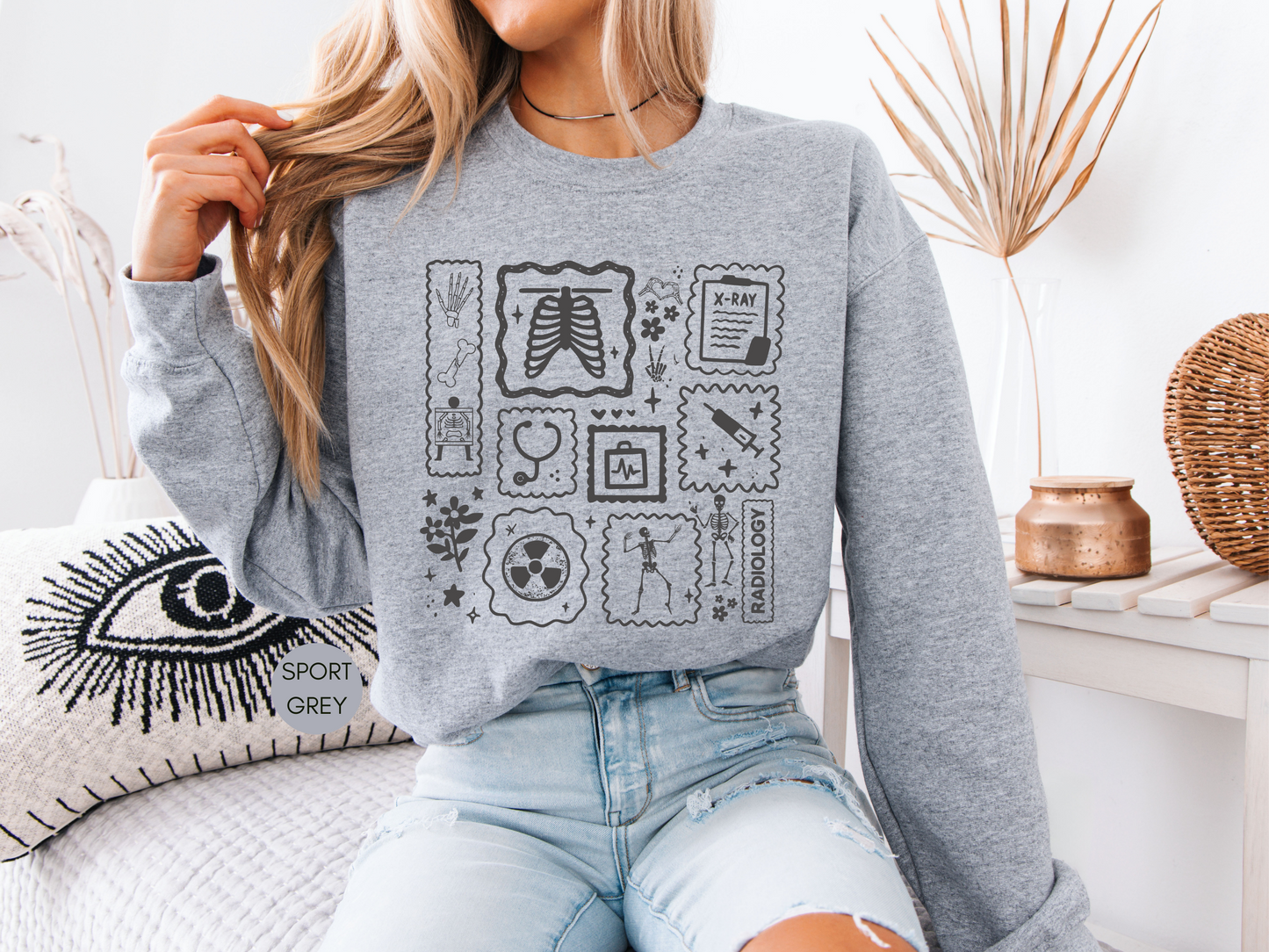 Radiology Icons Sweatshirt – Radiology Tech Crewneck