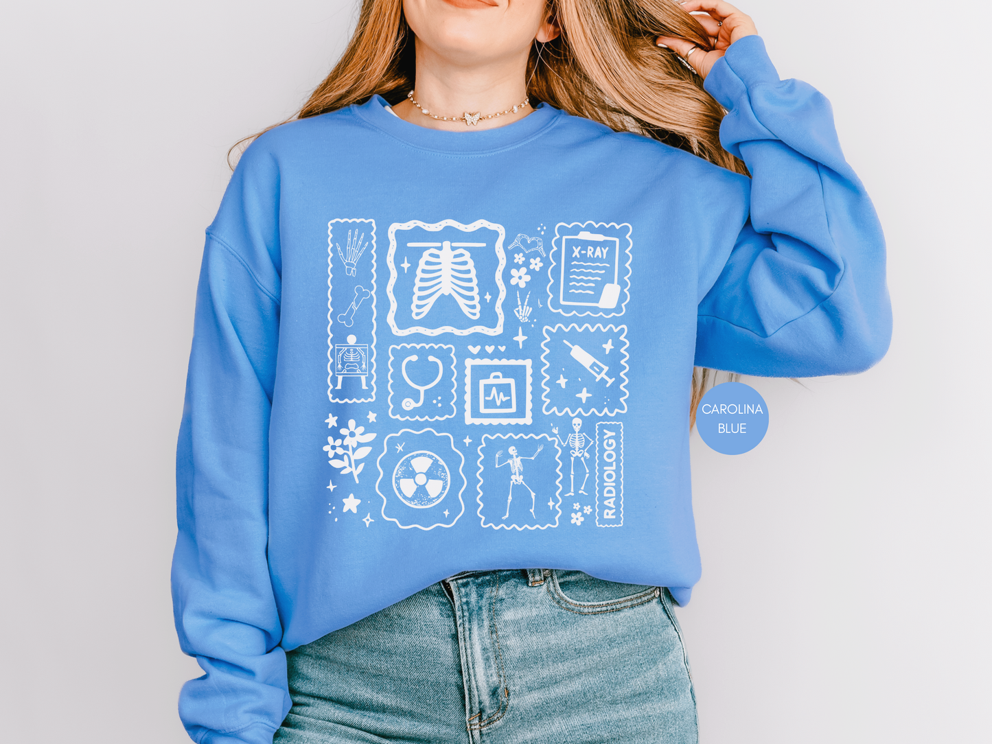 Radiology Icons Sweatshirt – Radiology Tech Crewneck