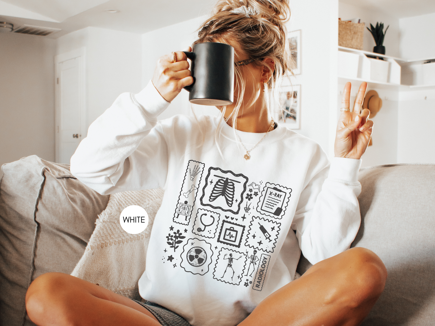 Radiology Icons Sweatshirt – Radiology Tech Crewneck