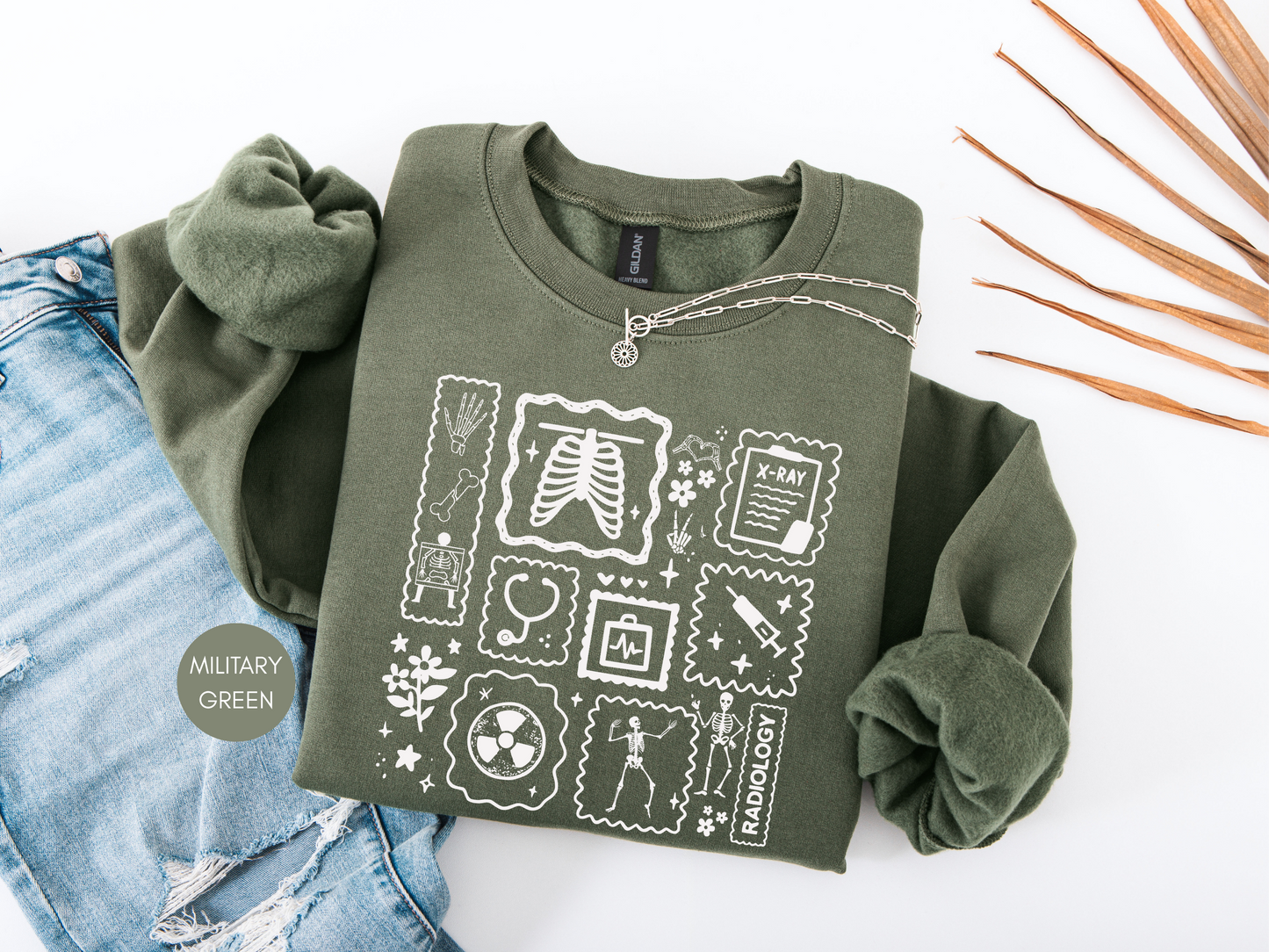 Radiology Icons Sweatshirt – Radiology Tech Crewneck