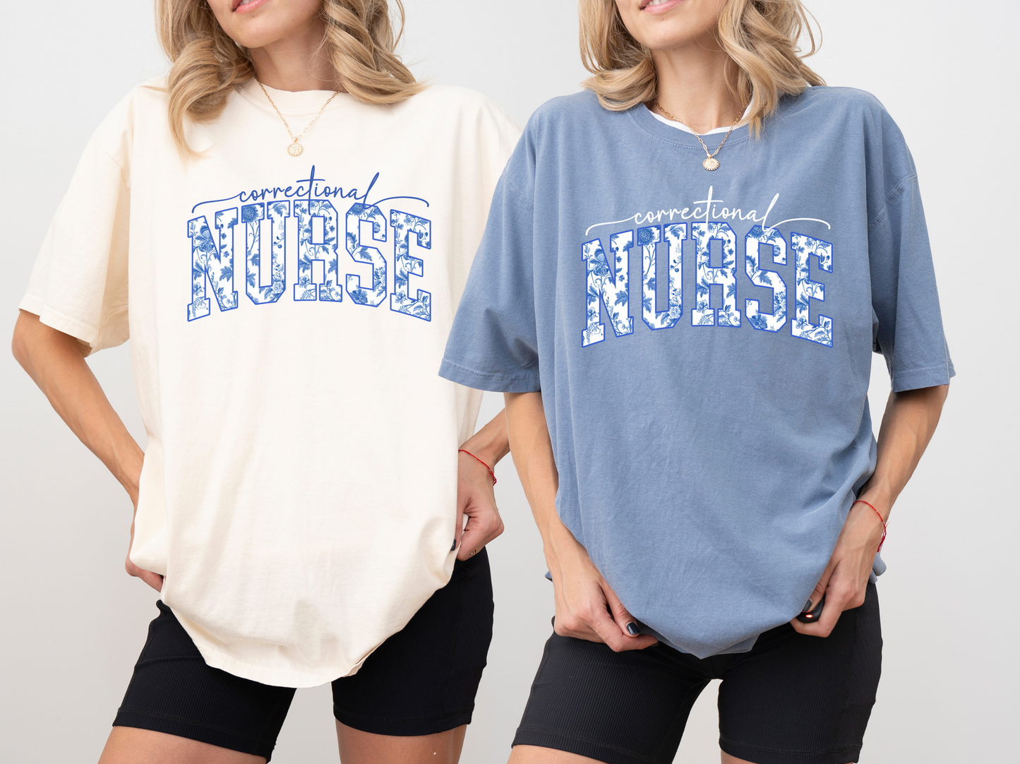 Correctional Nurse Shirt – Floral Typography Nurse Tee | Healthcare Gift