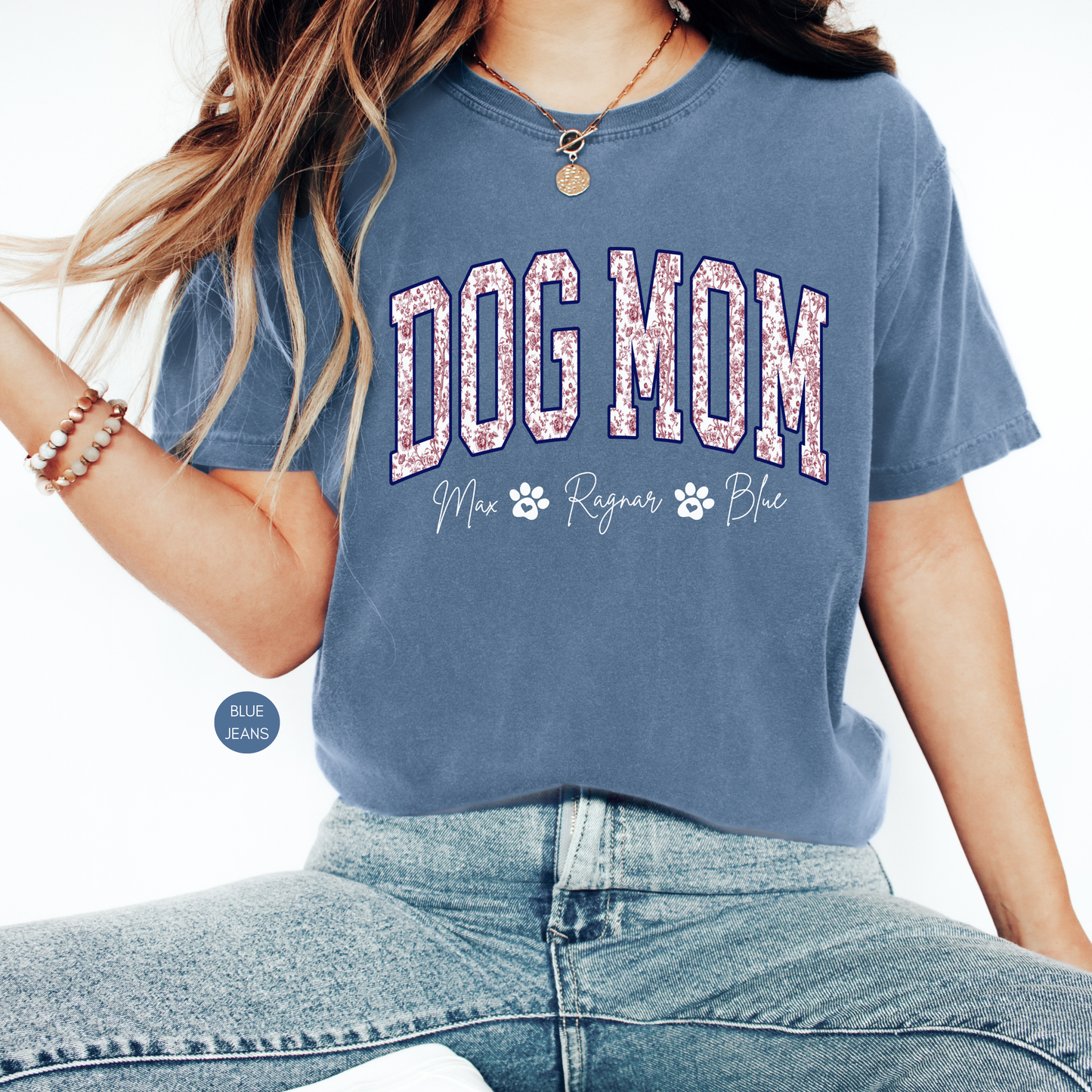 Custom Dog Mom Shirt with Names – Personalized Dog Lover Gift T-Shirt