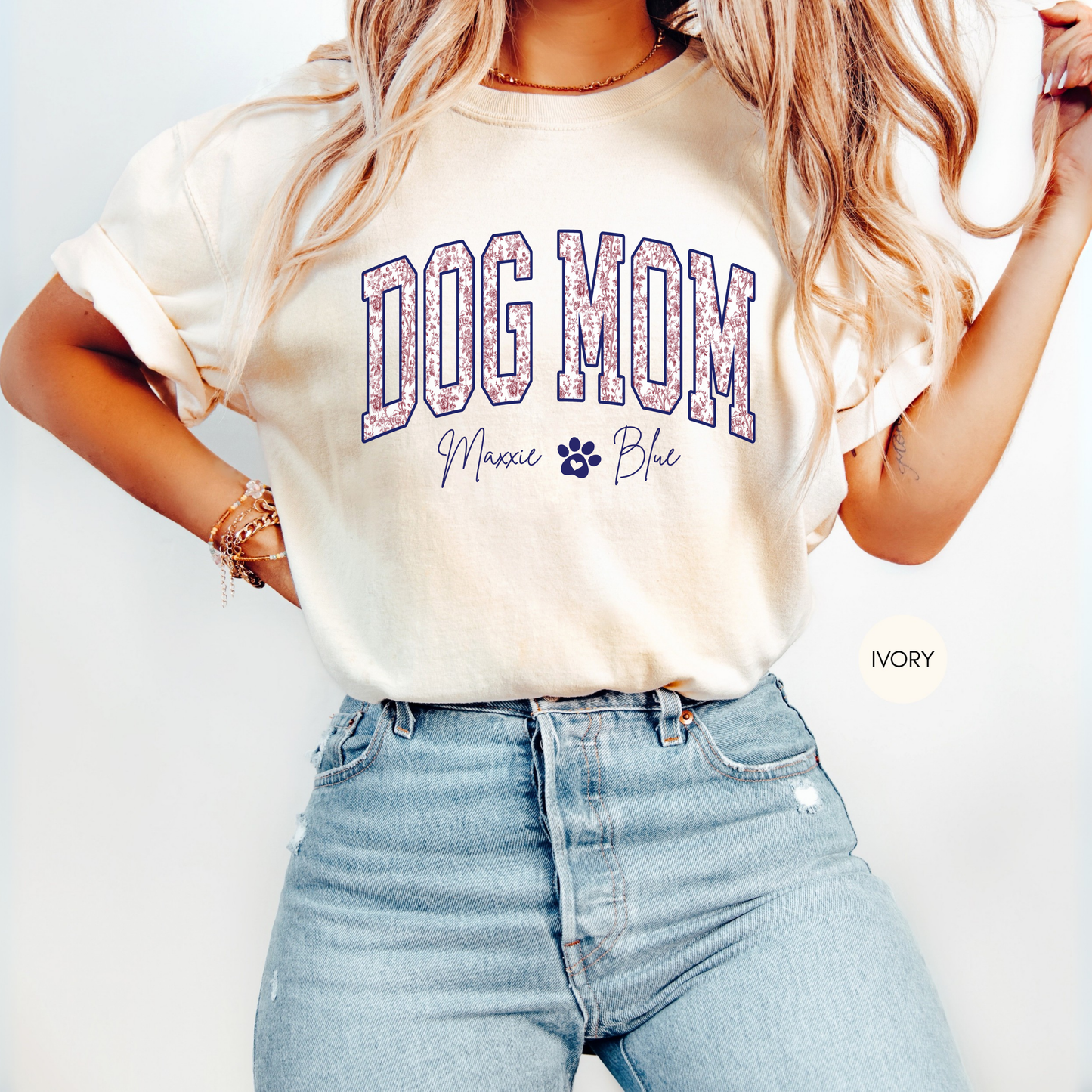 Custom Dog Mom Shirt with Names – Personalized Dog Lover Gift T-Shirt