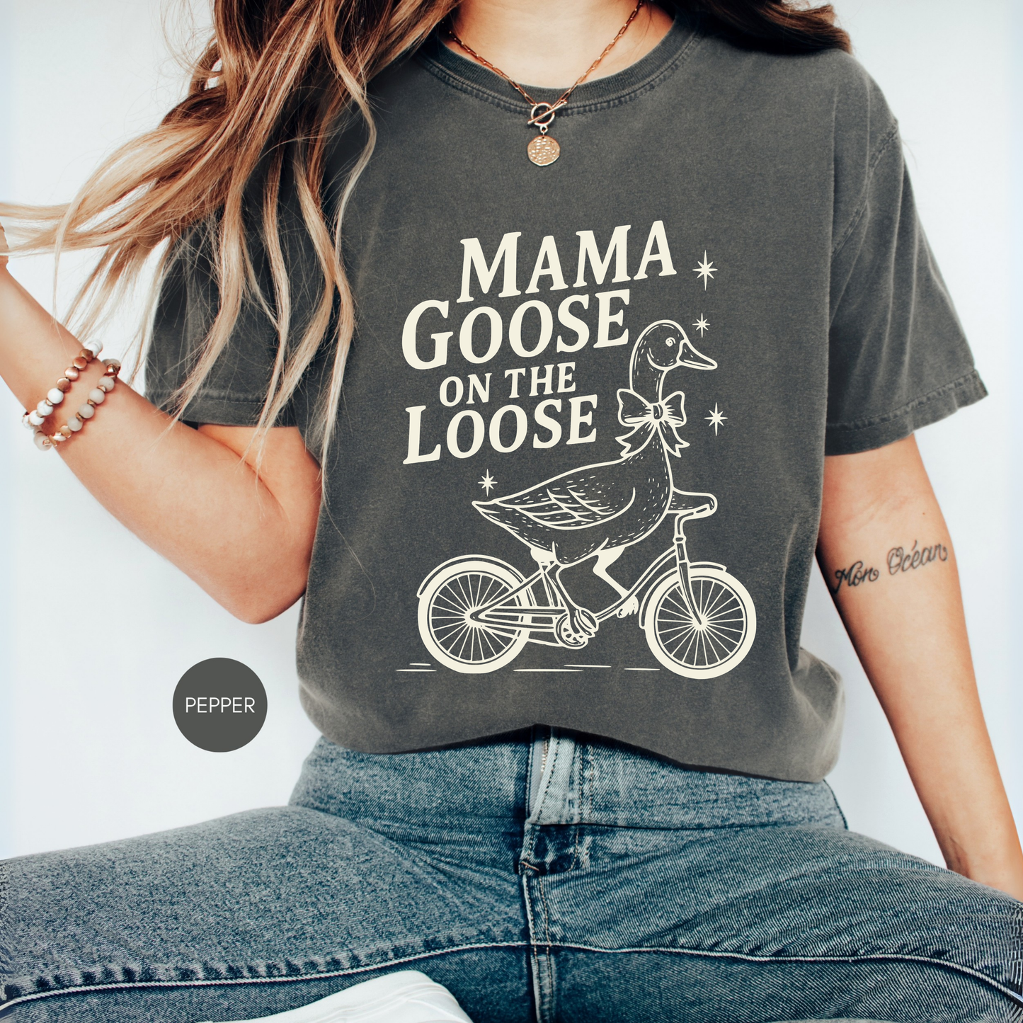 Mama Goose on the Loose Shirt – Funny Mom Tee, Cute Goose Mom Gift