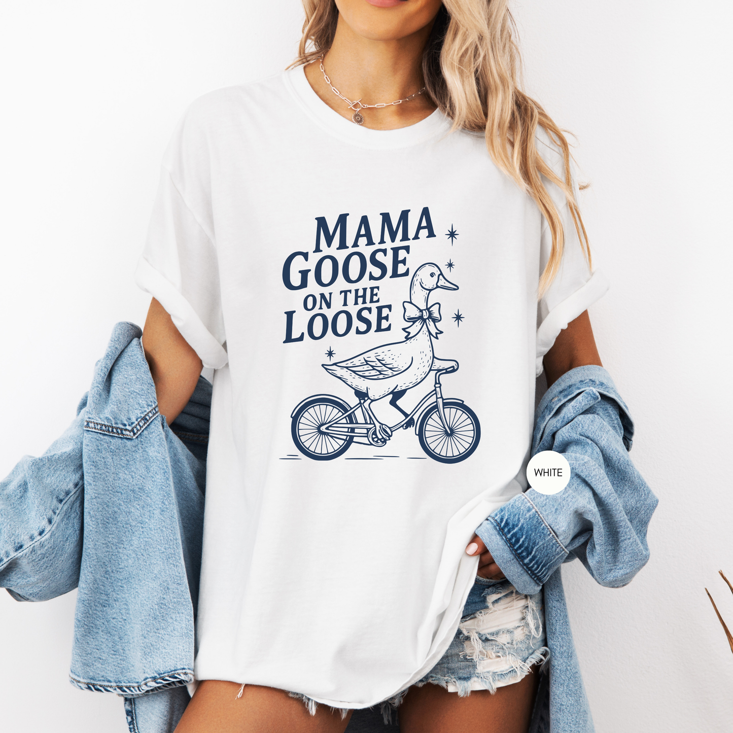 Mama Goose on the Loose Shirt – Funny Mom Tee, Cute Goose Mom Gift