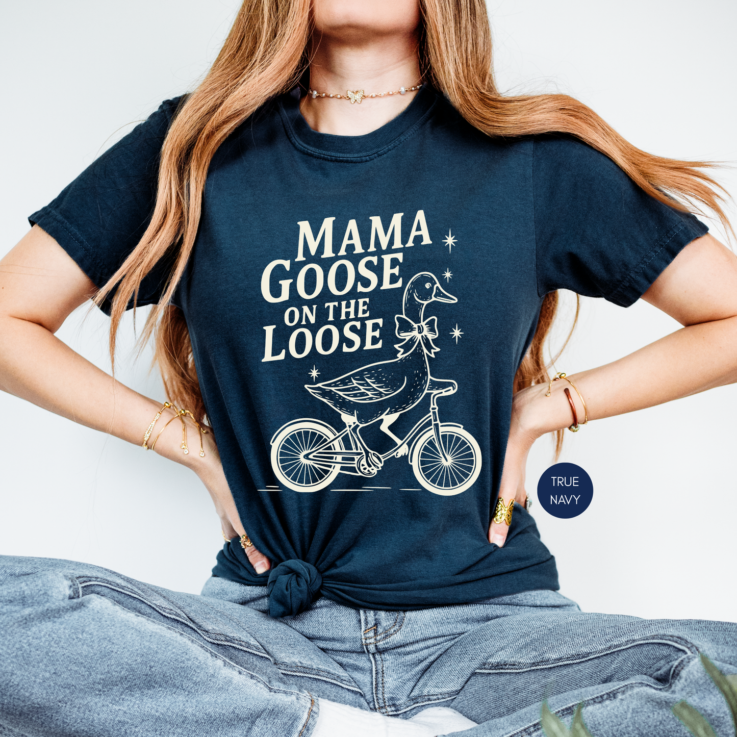 Mama Goose on the Loose Shirt – Funny Mom Tee, Cute Goose Mom Gift