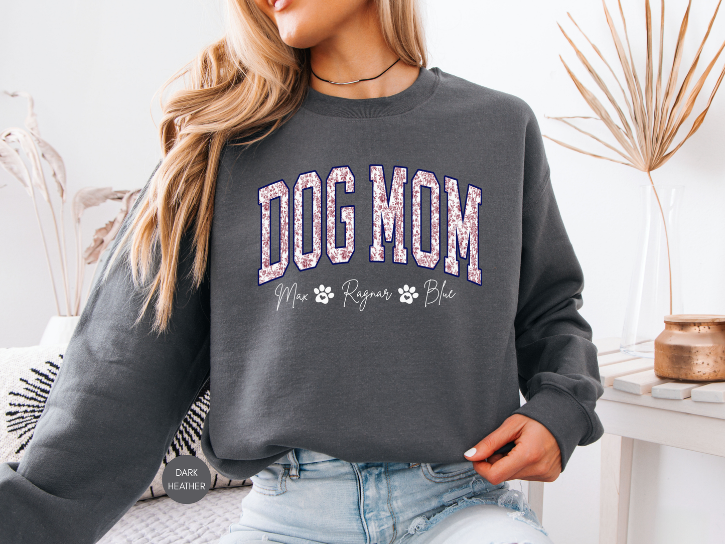 Dog Mom Personalized Sweatshirt | Custom Dog Names Gift