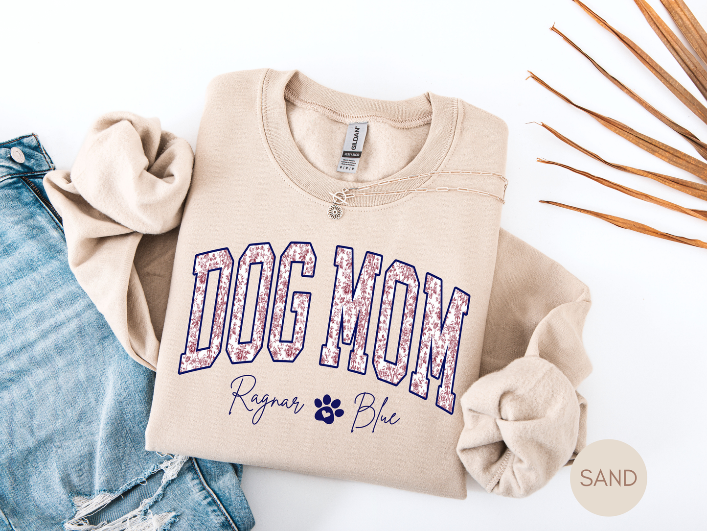 Dog Mom Personalized Sweatshirt | Custom Dog Names Gift