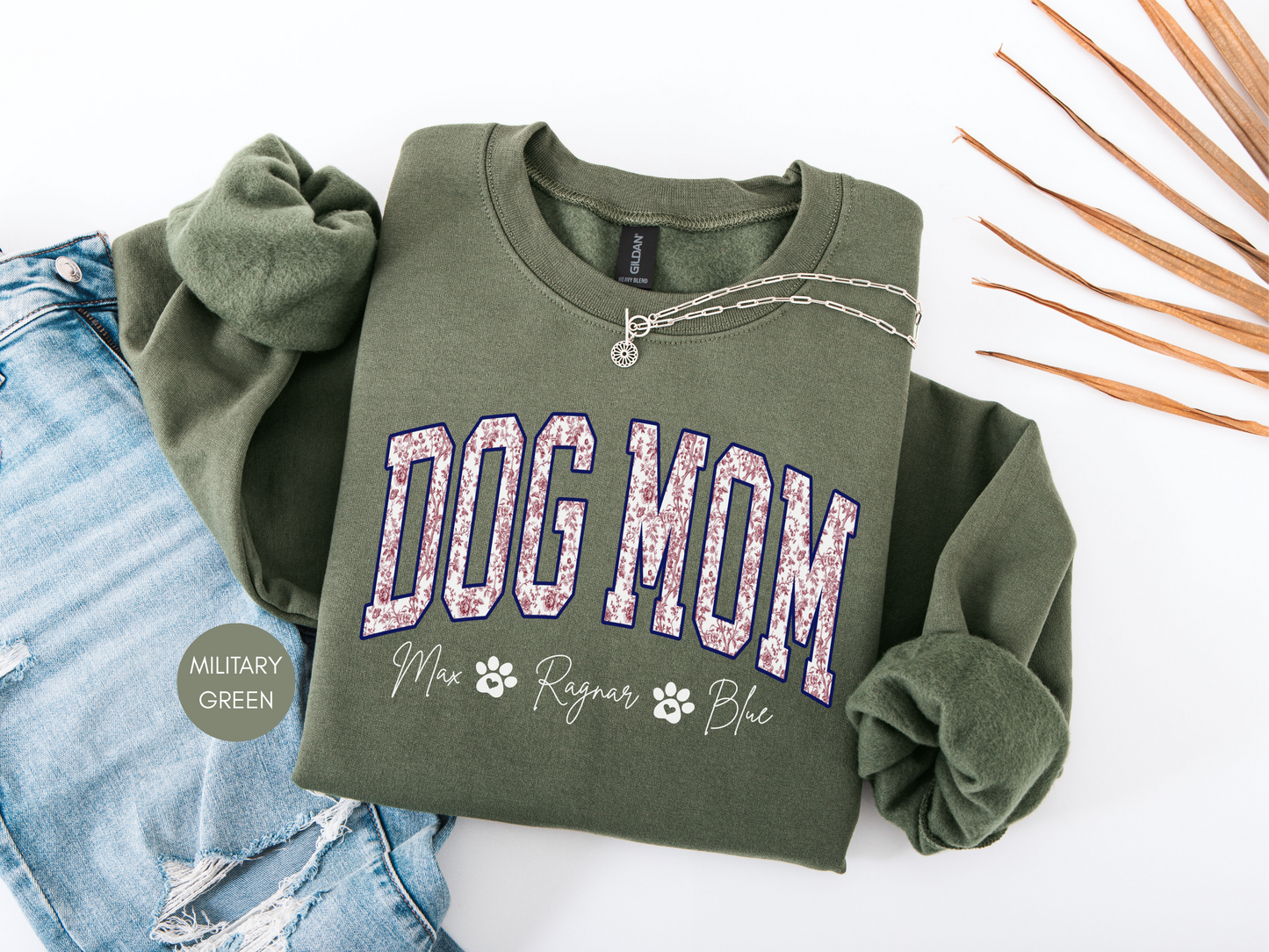 Dog Mom Personalized Sweatshirt | Custom Dog Names Gift