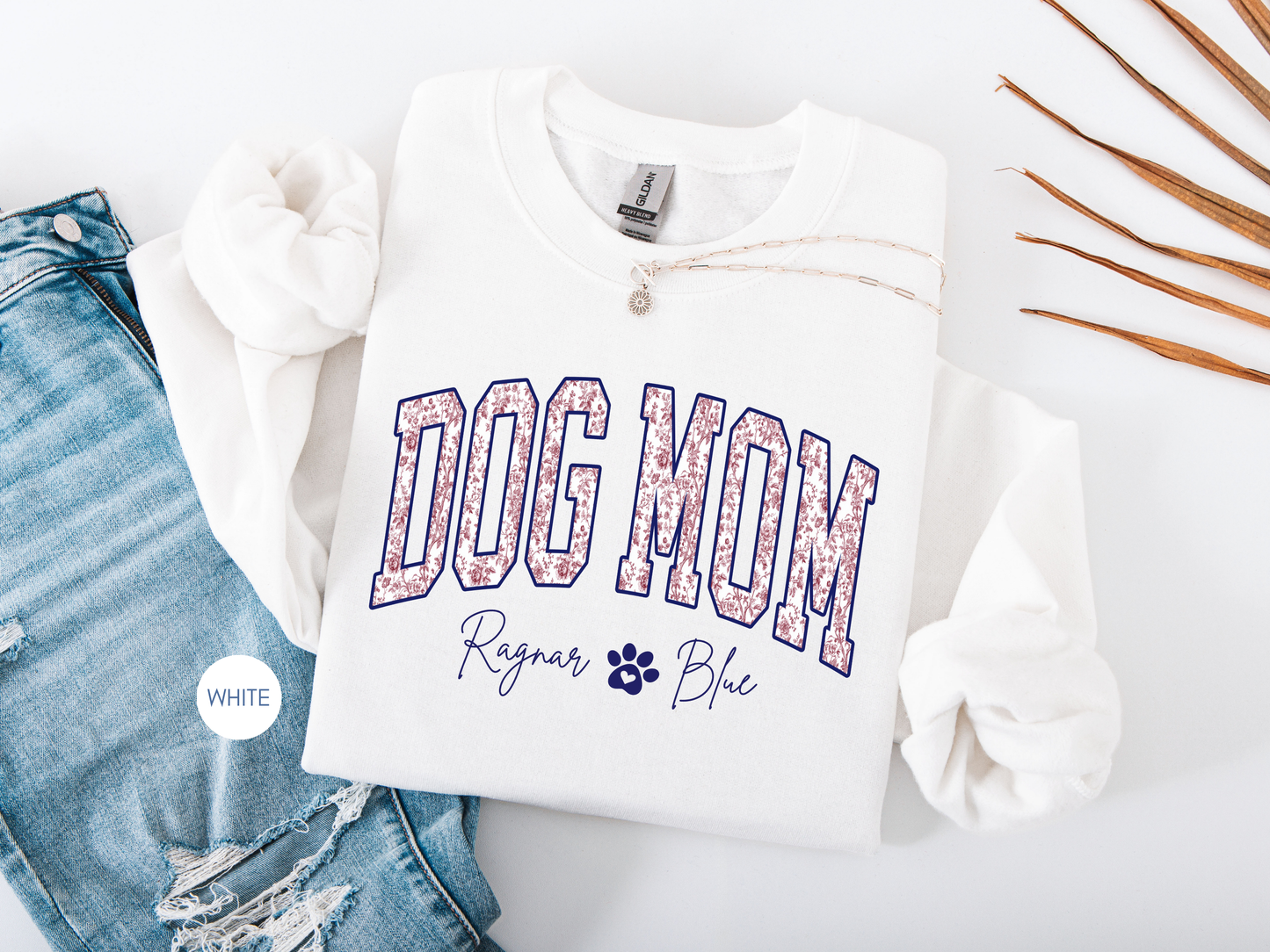 Dog Mom Personalized Sweatshirt | Custom Dog Names Gift